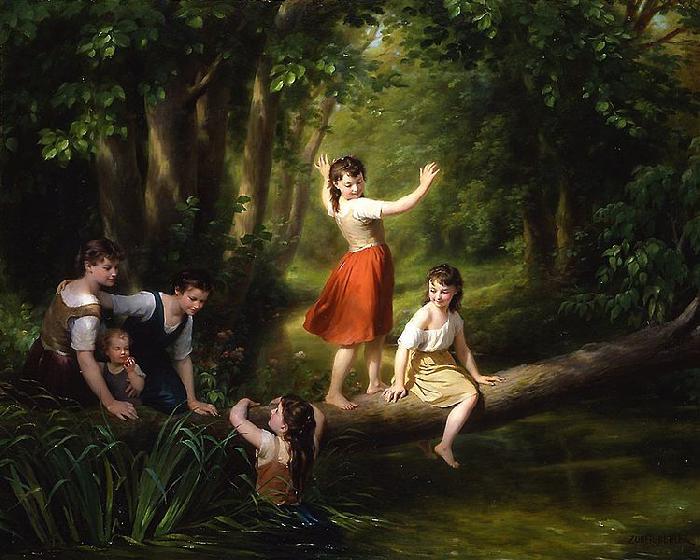 Fritz Zuber-Buhler Innocence oil painting picture